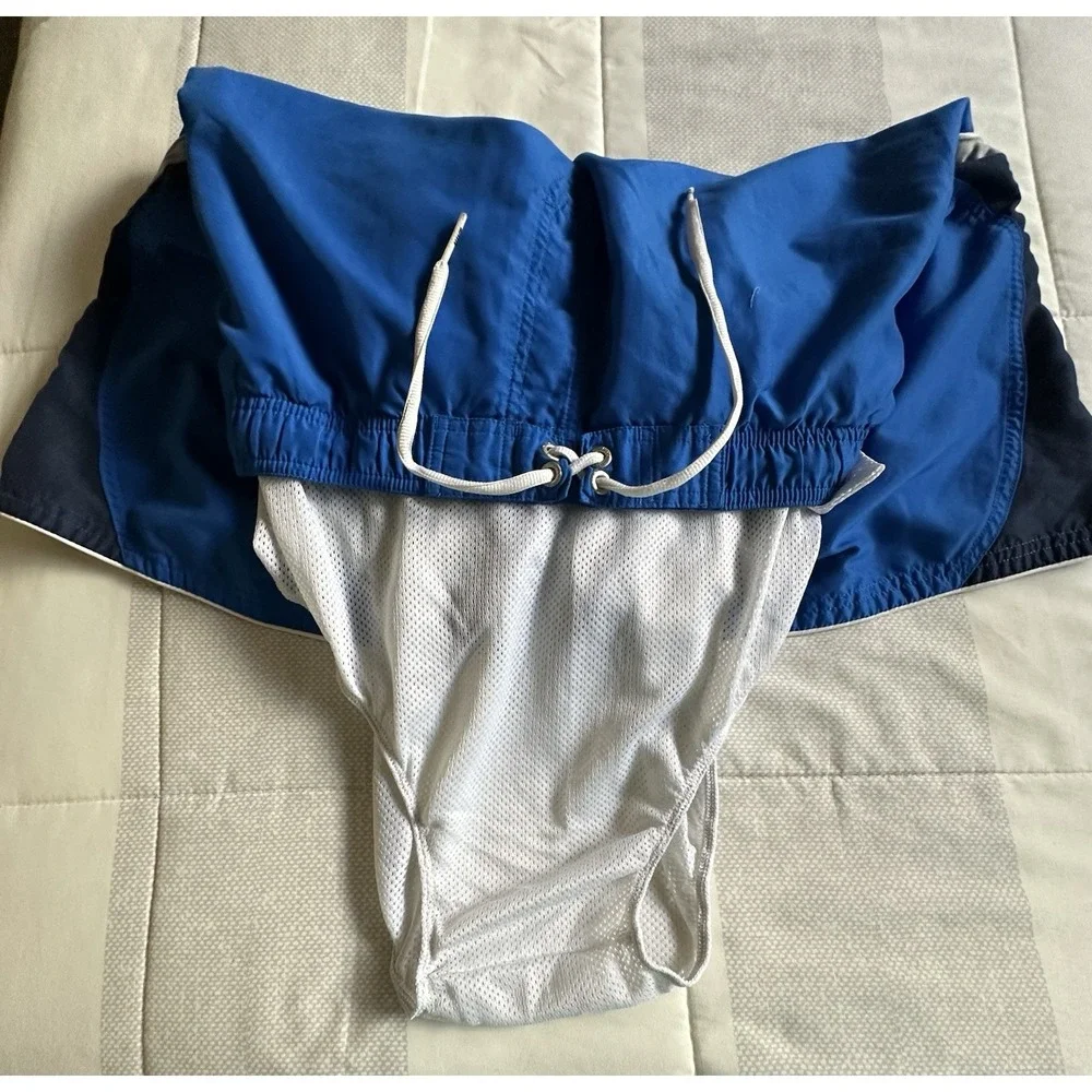 Nike Swim Trunks Mens Large Blue Bathing Suit Mesh‎ Lined Y2K VTG